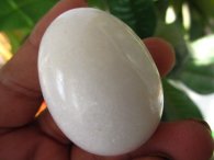 ביצה ג'ספר לבן משקל: 85 גרם ומעמד עץ מסוגנן