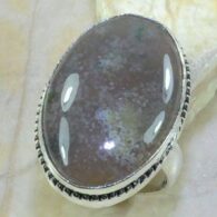 טבעת כסף בשיבוץ אבן אגט אוושן אפרפר מידה: 7.5