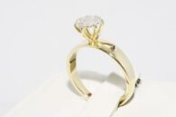 טבעת זהב צהוב בשיבוץ 7 יהלומים מידה: 5