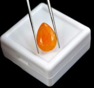 בריל כתום מלוטש לשיבוץ - תעודה 6.70 קרט מידה: 6*10*15 מ"מ