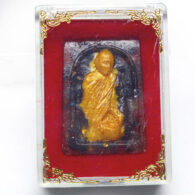ספיר כחול מפוסל עבודת יד (אפריקה) בודהה + קופסה מהודרת משקל: 45.85 קרט
