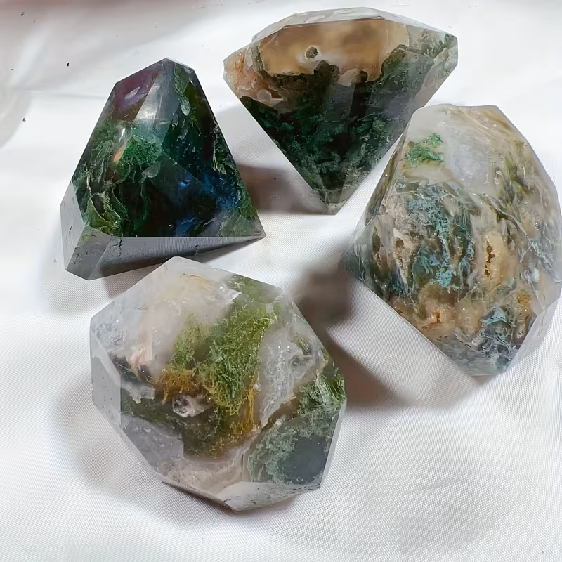 אגט ירוק ליטוש יהלום מידה: 6*6*6 ס"מ