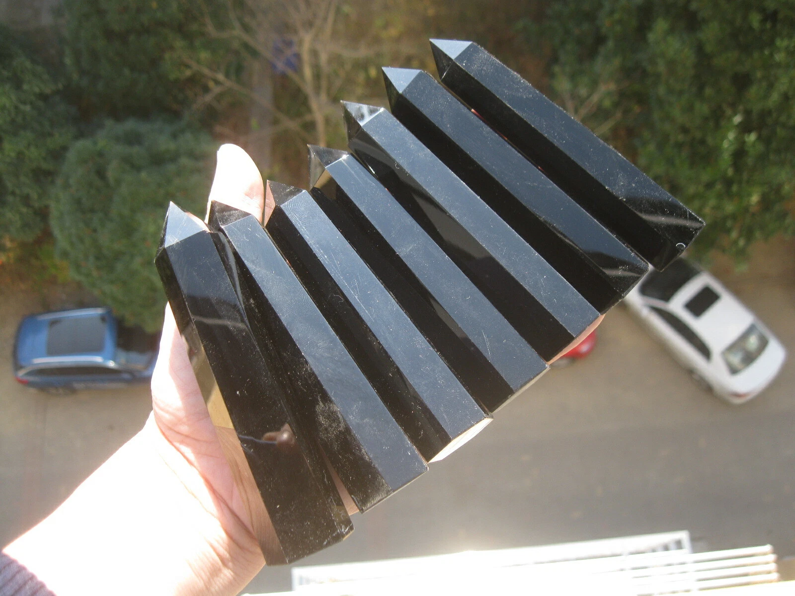 מוט אובסידיאן שחור משקל: כ 90 גרם