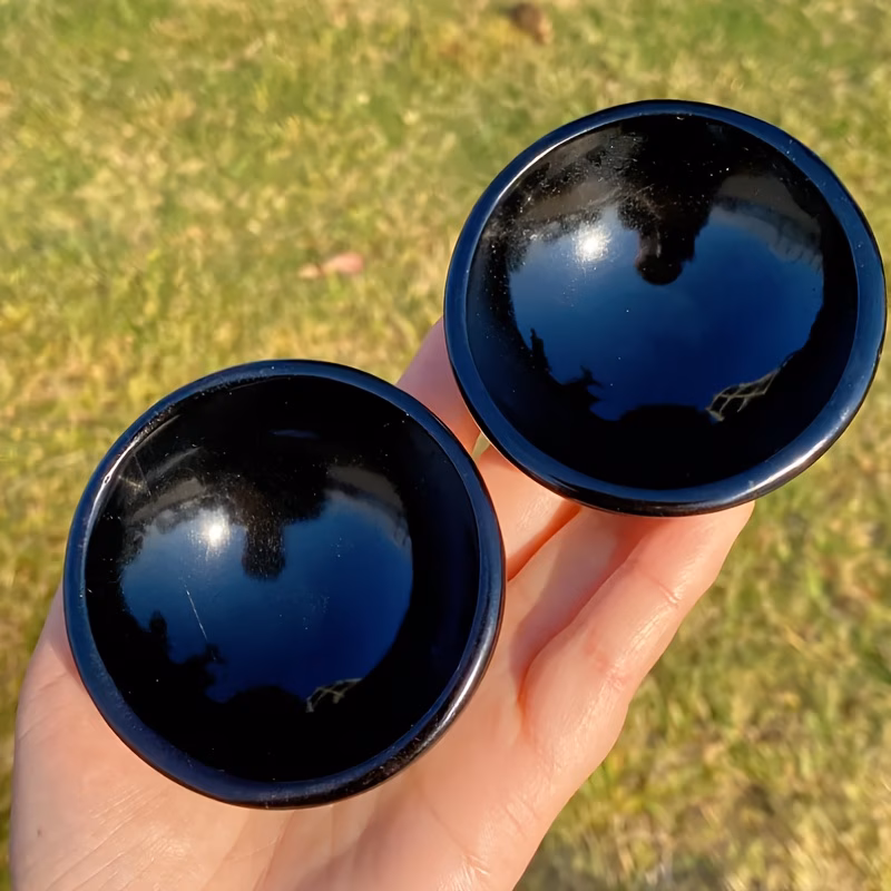 קערת אובסידיא שחור קוטר: 7 ס"מ גובה:4 ס"מ