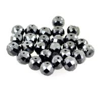 10 יחידות חרוזי יהלום שחור מידה: 4 מ"מ משקל: 4.3 קרט